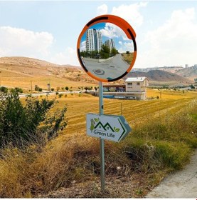 Resim 80 Cm Trafik Güvenlik Aynası Ve 2 M Flanşlı Direk Set-717 