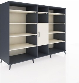 Resim Kronos Dolap 12 Raflı Tek Kapaklı 220x59x163 Antrasit-aytaşı Antrasit-aytaşı 