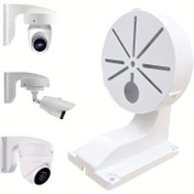 Resim Dayanıklı Abs L-Tipi Duvar Montaj Braketi Cctv Güvenlik Kameraları İçin - İç/Dış Mekan, Dome Ip & Hikvision Kameralara Uyar 