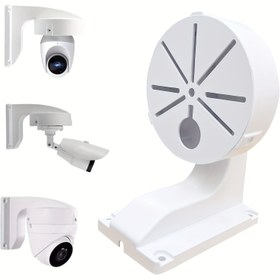 Resim Dayanıklı Abs L-Tipi Duvar Montaj Braketi Cctv Güvenlik Kameraları İçin - İç/Dış Mekan, Dome Ip & Hikvision Kameralara Uyar 