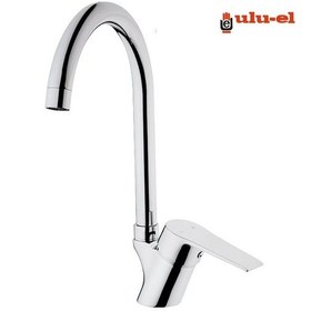 Resim Ulu-el Döner Borulu Evye Bataryası Musluğu Çeşmesi Krom 