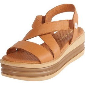 Resim Mammamia D25ys-2805 Kadın Deri Sandalet Taba Pen 