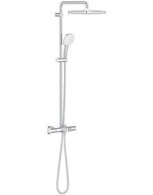 Resim Grohe Tempesta System 250 Cube Duvara Monte Termostatik Bataryalı Duş Sistemi - 26975001 Gümüş 