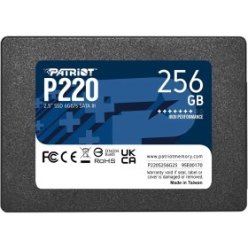 Resim Patriot P220 256GB 550/490MB/S 2.5'' Sata3 SSD Disk (P220S256G25) 