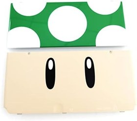 Resim Yeni 3DS Kapak Plakaları Dış Kaplama Yeşil Yedek Orjinal, Nintendo New3DS Elde Taşınır Oyun Konsolu için, Toad Edition Üst/Alt A/E Dış Kaplama Muhafazası Kılıfı 2 Parça Set 