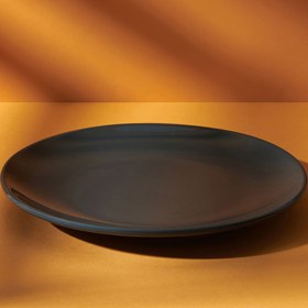 Resim Tulu Porselen Basic Servis Tabağı - Gri - 24 cm 