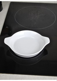 Resim 1 Adet Porselen 14 Cm Yumurta Sahan Fırın Kabı Mini Tatlı Tabağı 