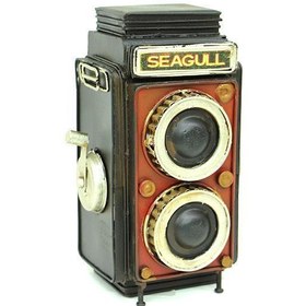 Resim Dekoratif Metal Fotoğraf Makinesi Kumbara Vintage Hediyelik 
