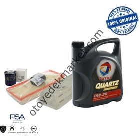 Resim Peugeot 2008 (2020-2024) 1.2 PureTech Filtre Seti ve Total 0w30 Motor Yağı Orijinal) 