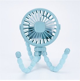 Resim Octopus Taşınabilir Vantilatör, Ev Ofisi İçin 5'i 1 Arada Çok İşlevli Sessiz Vantilatör Mavi 