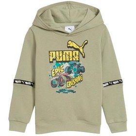 Resim Puma X Hot Wheels Hoodie Çocuk Sweatshirt Yeşil 
