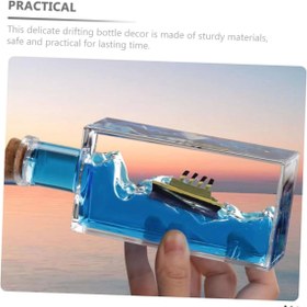 Resim Batmayan Gemi Şişe Akvaryum 