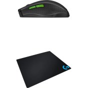 Resim Everest SMW-777 USB Siyah 2.4ghz Optik Wireless Mouse + Logitech Gaming Mouse Pad 