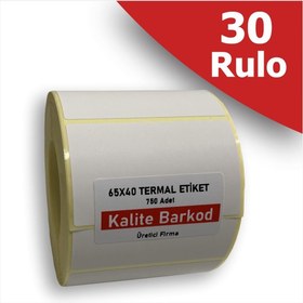 Resim Kalite Barkod 65X40 Termal Etiket | 30 Rulo Barkod Etiket 