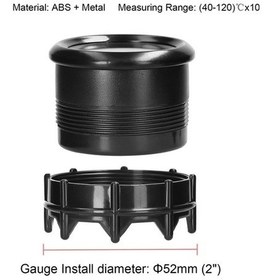 Resim Ulzyvf 52mm Dijital Egzoz Gazı Sıcak Göstergesi - Led Ekran, Alarmlı 40-120 C Araç/motosiklet 