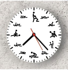 Resim Kamasutra Duvar Cam Saati Beyaz 