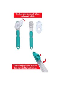 Resim Smarter Deterjan Hazneli Bulaşık Fırçası Yeşil 20 CM 