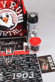 Resim Beşiktaş "yavru Kartal" Tek Bölmeli Küçük Boy 32 Cm Anaokul Çantası,beslenme Kabı,500 ml Ma 