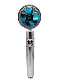 Resim 360 Derece Dönebilen Pervaneli Turbo Tazyikli Duş Başlığı Krom 
