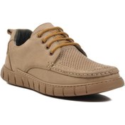 Resim Vizon Nubuk Hakiki Deri Erkek Günlük Ayakkabı 995-1 M Vizon 