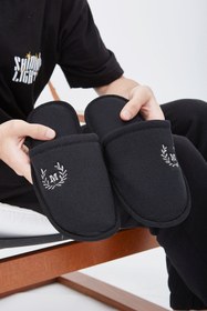 Resim Moda Devrin Siyah M Ev Terliği Kışlık Terlik Misafir Terliği 