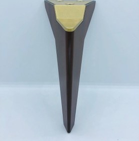 Resim Karakoçaksesuar Plastik,19 Cm Ceviz-Gold Koltuk,Kanepe,Mobilya Ayağı (4 Adet ) 