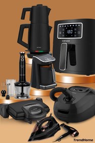 Resim GoldMaster TrendHome 35 Parça Airfryer Sıcak Hava Fritöz Avantajlı Elektronik Evlilik Paketi Mutfak Çeyiz Seti 