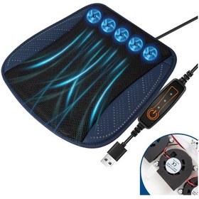 Resim Çok Fonksiyonlu Usb Fan Havalandırma Isı Dağılımı Araba Koltuğu Minderi Donanma 