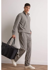 Resim Defacto Wide Leg Cepli Geniş Paça Kadife Pantolon E9434ax25augr454 Gri 