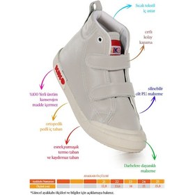 Resim Kiko Kids Garf Günlük Cırtlı Erkek Bebek Bot Ayakkabı Gri Gri 