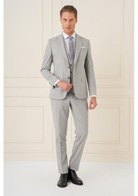 Resim Efor Tk 902 Slim Fit Gri Klasik Takım Elbise Gri 