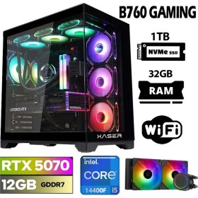 Resim XASER Lexus x170 i5 14400F 32GB DDR5 Ram 1TB M.2 NVMe SSD 12GB RTX5070 Sıvı Soğutmalı Oyuncu Bilgisa 