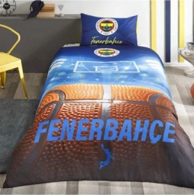 Resim Taç Lisanslı Tek Kişilik Nevresim Takımı Fenerbahçe Lacivert 
