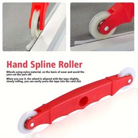 Resim 1 adet Çift Amaçlı Ekran Pencere Montaj Aracı - Mat Bitiş, Metal Donanımlı Plastik Rulo Kolay Uygulama İçin 
