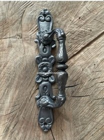 Resim Dmr Oksit Siyah Demir Kapı Kulpu Pirinç Ahşap Kapı Kulpu Kapı Çekme Kolu 