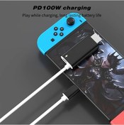 Resim Xuweiwei Siyah Beyaz 4k 30hz Usb-c Hdtv Kablosu Nintendo Switch Hızlı Şarj Veri İletimi 100w Pd 