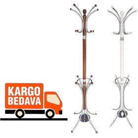Resim Tolunaymetal Tolunay Portmanto Ayaklı Askılık - Bambu Model 