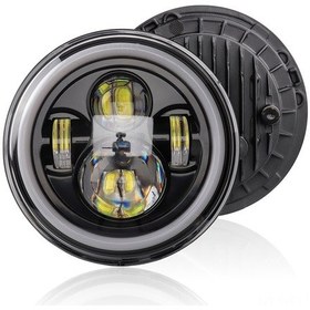 Resim Xindoker 7 İnç 12v/24v 70w 6000k Beyaz Led Far, Ip67 Su Geçirmez, 50000 Saat Ömür, Motor/gip Jeep Uyumlu A 