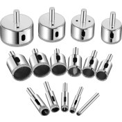 Resim Explosion1 15PCS Elmas Deliği Testere Kiti 6-50MM Içi Boş Çekirdek Matkap Bitleri Cam Taş Karo Şişeleri Matkap Bitleri Set Araçları (Yurt Dışından) 