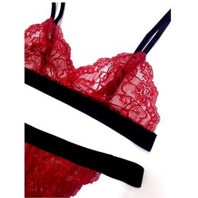 Resim Deep Secret Kırmızı Full Dantel Bralet Takım 001 