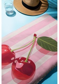 Resim Dijital Baskı Plaj Deniz Havlusu Kiraz Desenli Peştamal Hvl0160 Renkli 