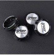 Resim Dashanshop 64mm Spor Siyah Gümüş Logo Abs Jant Kapağı - Dayanıklı Racing Stili Aksesuar 
