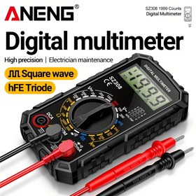 Resim ANENG SZ308 Yüksek Hassasiyetli Dijital Multimetre - AC/DC Gerilim ve Akım Test Cihazı, Gerçek RMS Akım, Direnç, Diod ve Continuity Test, Arka Aydınlatmalı LCD Ekran, Elektrikçiler için Kompakt Ergonomik Tasarım, Elektrikli Bakım, Multimetre Dijital, Gerilim Test Cihazı, Bakım Aracı, Dayanıklı Yapı, Net Ekran, Sağlam Araç 