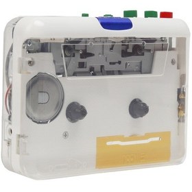 Resim Moveevo Transparan Kasa Renkli Tuşlu Portable Kaset Çalar - Mp3/wav Dönüştürücü, Stereo Ses, Type-c Arayüzü Pil Ve Kaset Hariç 10.1" 