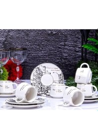 Resim Kosova City Porselen 6'Lı 110 CC Fincan Takımı Beyaz İst-88 