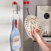 Resim 2 adet Fransız Basit Sevimli Karikatür Asılı El Havluları Yumuşak Emici Banyo Mendilleri 