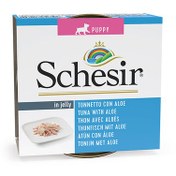 Resim Schesir C688 Puppy Jelly Ton Balıklı Aloe Veralı Yavru Köpek Konservesi 150 Gr 