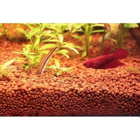 Resim Badem Akvaryum Bitki Kumu Gübre Katkılı Yuvarlak Kum Kahverengi 1 KG 