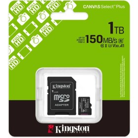 Resim Paxteks Kingston Sdcs3-1tb 1tb Microsdxc Canvas Select Plus Gen3 150MB-S A1 Card + Adapter Hafıza Kartı 