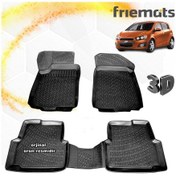 Resim Chevrolet Aveo 3D Paspas Havuzlu Siyah Hb 2011 Sonrası 4 Prç N11.2567 